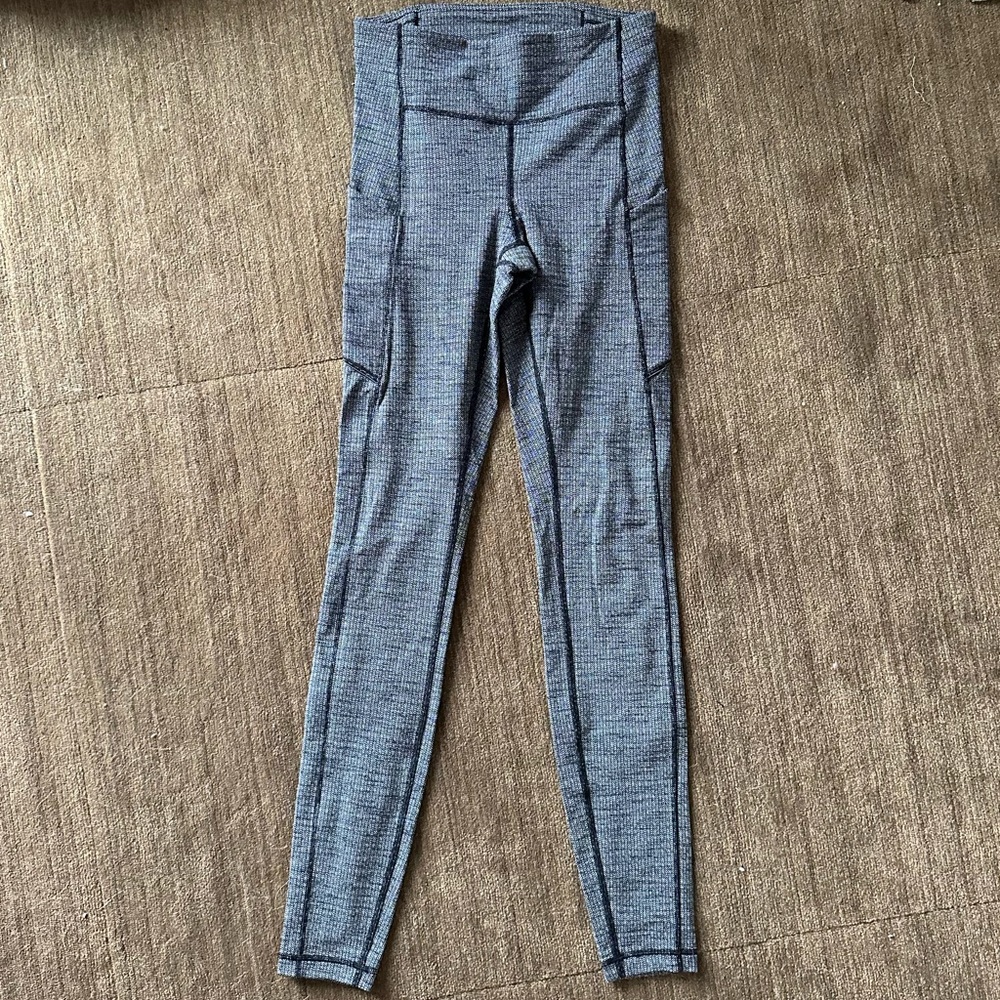 Lululemon running leggings herringbone size 4